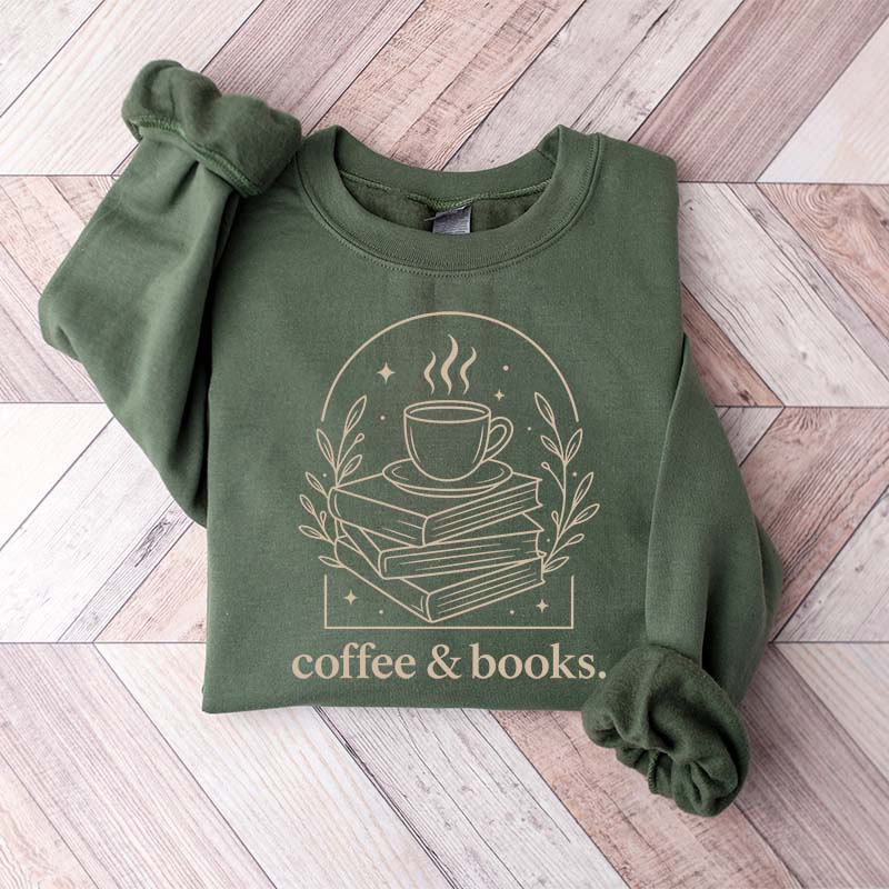 Cute Coffee & Books Club Sweatshirt