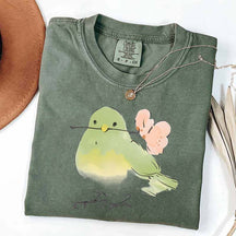 Cute Bird With Flower T-Shirt