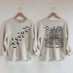 Haunted House Comfort Colors Halloween Sweatshirt