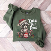 Cute But Feral Raccoon Sweatshirt Sweatshirt