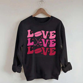 Sports Love Hockey Mom Sweatshirt