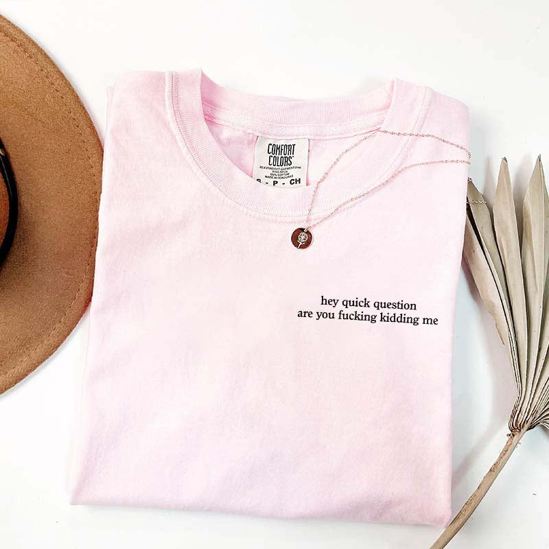 Hey Quick Question Are You Fucking Kidding Me T-Shirt