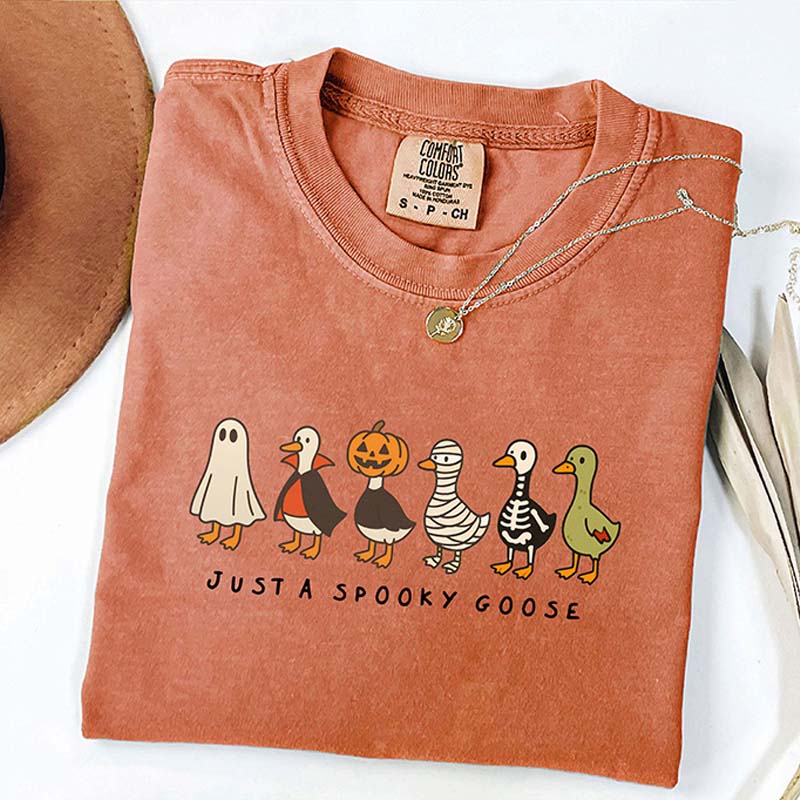 Just A Spooky Goose Halloween T-Shirt