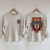 Lucky Leopard Traditional Tattoo T 8 Ball Sweatshirt