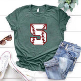 Personalized Baseball Number Minimalist T-Shirt