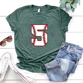 Personalized Baseball Number Minimalist T-Shirt