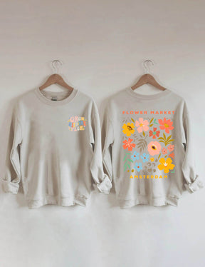 Boho Flower Market Amsterdam Sweatshirt