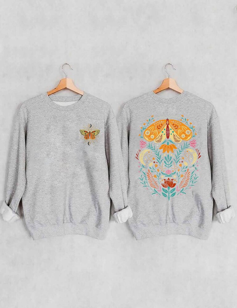 Celestial Moth Butterfly Sweatshirt