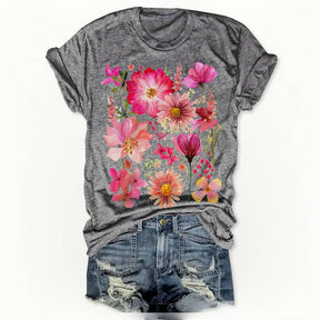 Vintage Pressed Flowers T-shirt