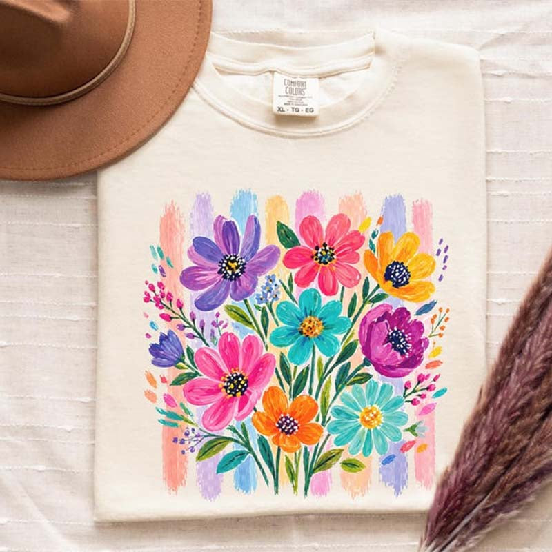 Comfort Colors Daisy Brushstroke Floral T-Shirt