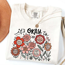 It's Okay Floral Mental Health T-Shirt