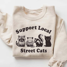 Support Local Street Cats Sweatshirt
