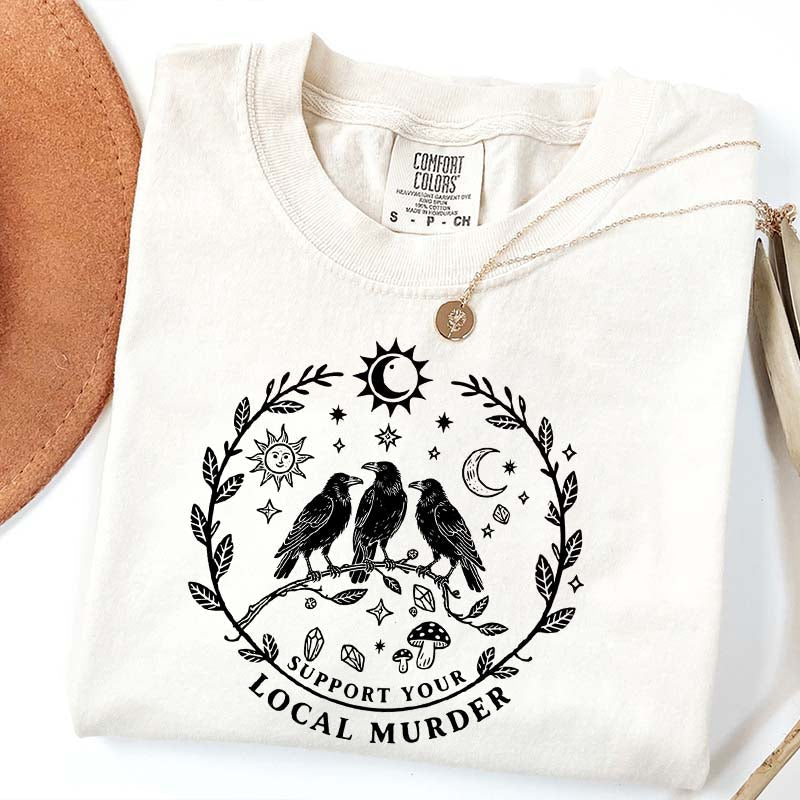 Support Your Local Murder Sun And Moon T-Shirt