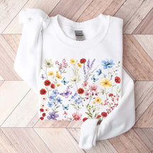 Vintage Pressed Flowers Comfort Color Sweatshirt