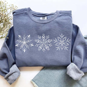 Comfort Colors Snowflakes Sweatshirt