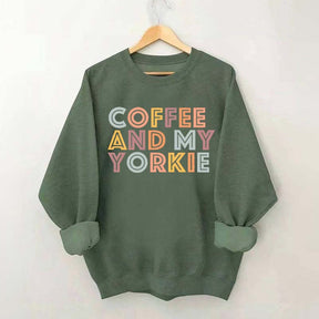 Coffee And Yorkies Dog Sweatshirt