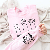 Custom Rock Paper Scissors Cat Paw Sweatshirt