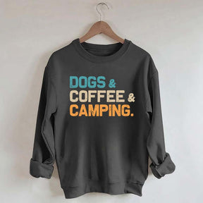 Dogs Coffee Camping Sweatshirt