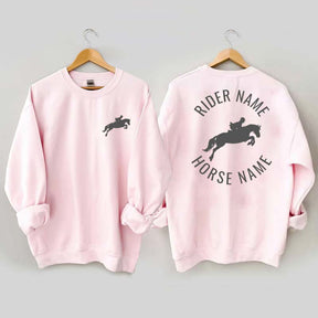 Personalized Equestrian Name Horse Horseback Riding Sweatshirt
