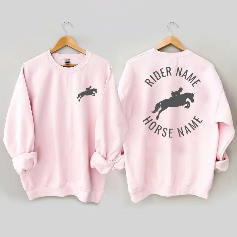 Personalized Equestrian Name Horse Horseback Riding Sweatshirt