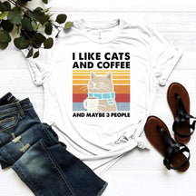 I Like Cats And Coffee T-Shirt