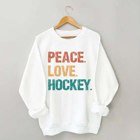 Peace Love Hockey Sweatshirt