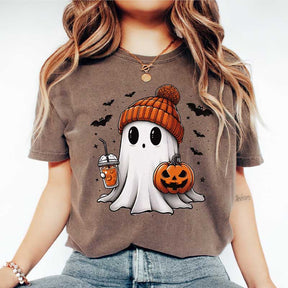 Halloween Ghost Spooky Season Cute Fall T-Shirt