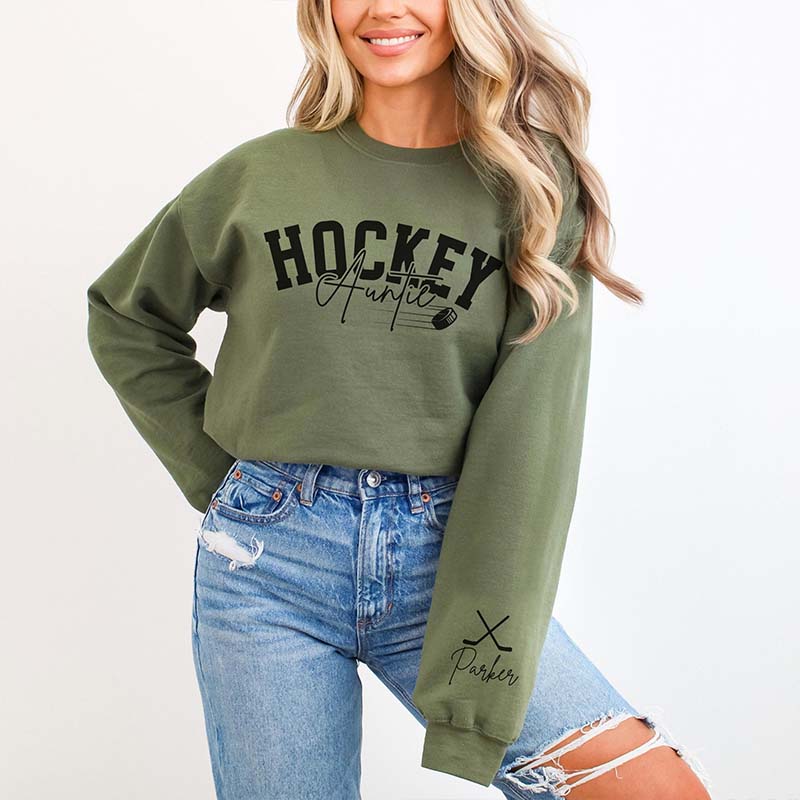 Personalized Hockey Aunt Sweatshirt