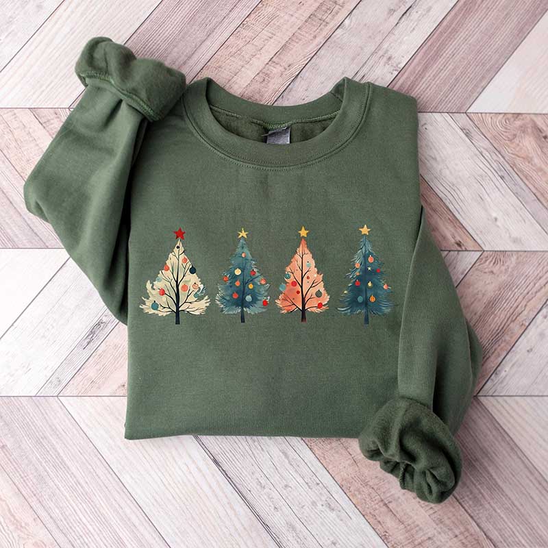 Green Tree Christmas Holiday Sweatshirt