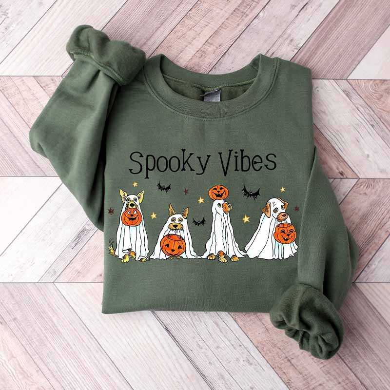 Happy Halloween Ghost Dog Sweatshirt