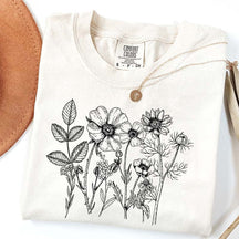 Vintage Pressed Flowers Gardener Floral T-Shirt
