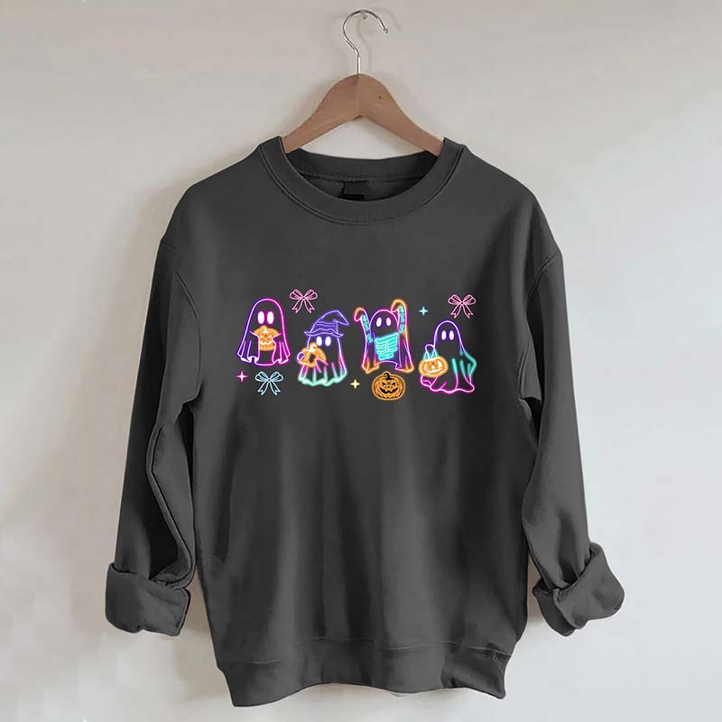 Halloween Ghost Neon Sweatshirt