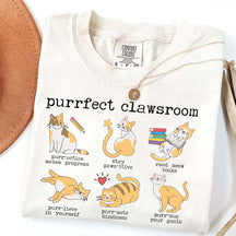 Funny Teacher Cat Book T-Shirt