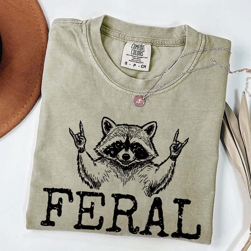 Feral Raccoon Girl T-Shirt