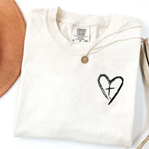 Heart Cross Religous T-Shirt