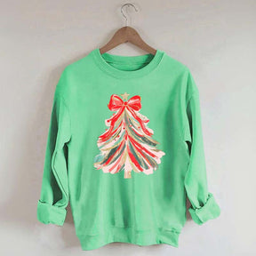 Red Bow Christmas Tree Sweatshirt