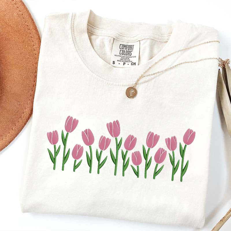 Cute Minimalist Tulip T-Shirt