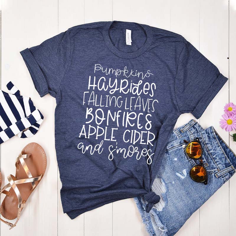 Cute Fall Graphic Quote T-Shirt