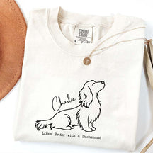 Custom Name Long Hair Dachshund T-Shirt