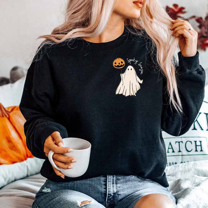 Spooky Season Pumpkin Fall Cute and Scary Sweatshirt