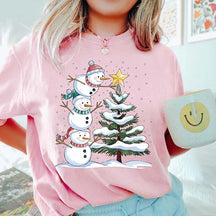 Christmas Snowman Tree T-Shirt