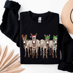 Christmas Donkey Lights Sweatshirt