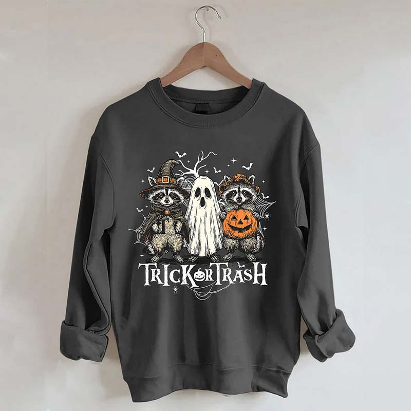 Boo Ghost Racoon Feral Sweatshirt