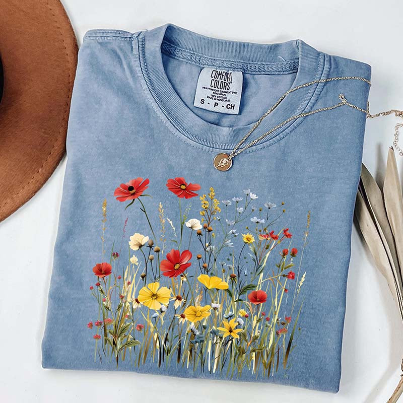 Comfort Color Wildflower Meadow Botanical T-Shirt