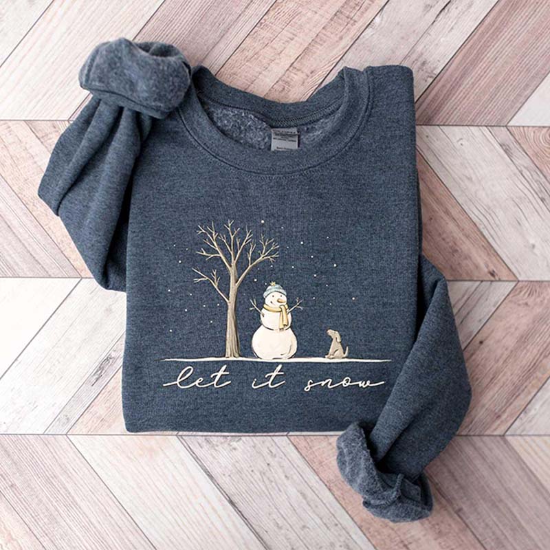 Let It Snow Snowman Christmas Sweatshirt