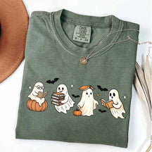 Trendy Halloween Ghosts Reading T-Shirt