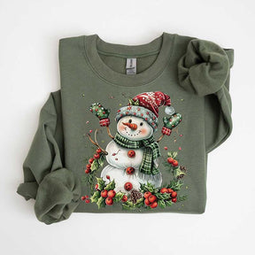 Festive Winter Snowman Christmas Sweatshirt