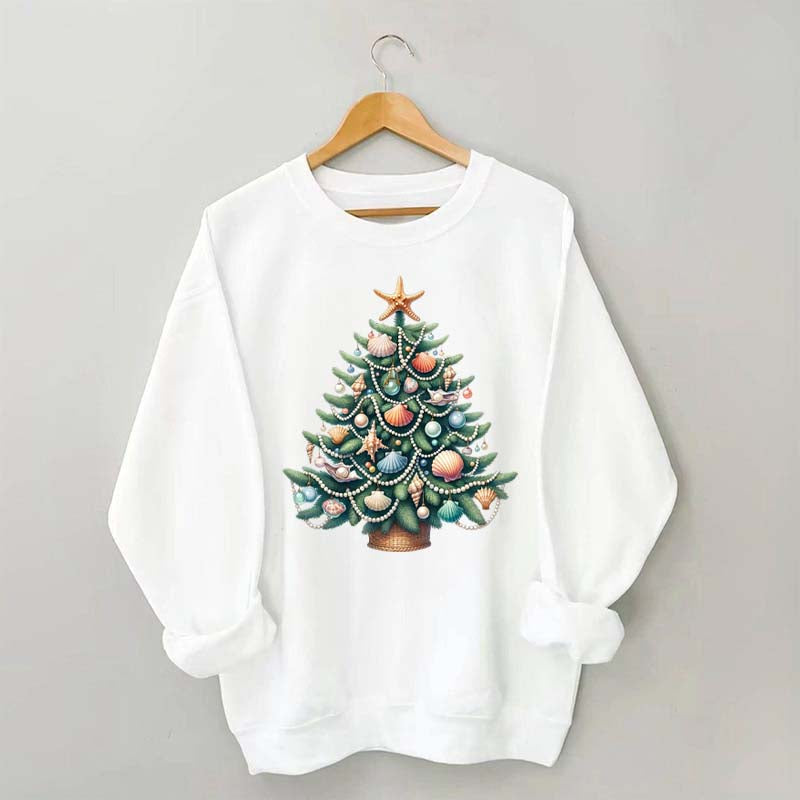 Seashell Christmas on The Beach Sweatshirt