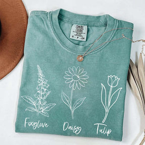 FDT Floral Foxglove Daisy Tulip T-Shirt