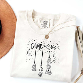 Come We Fly Witch Broom T-Shirt